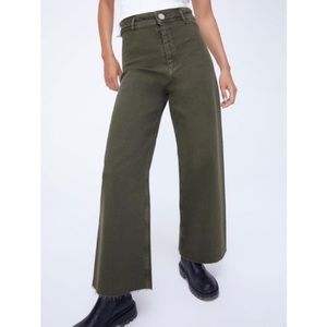 Zara The Marine Straight Jeans Olive